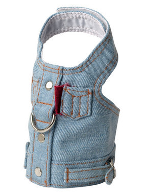 Doggles Blue Denim Harness Vest